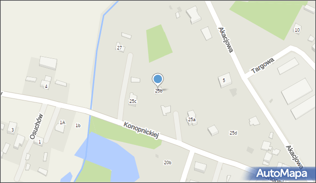 Koźminek, Konopnickiej Marii, 25b, mapa Koźminek