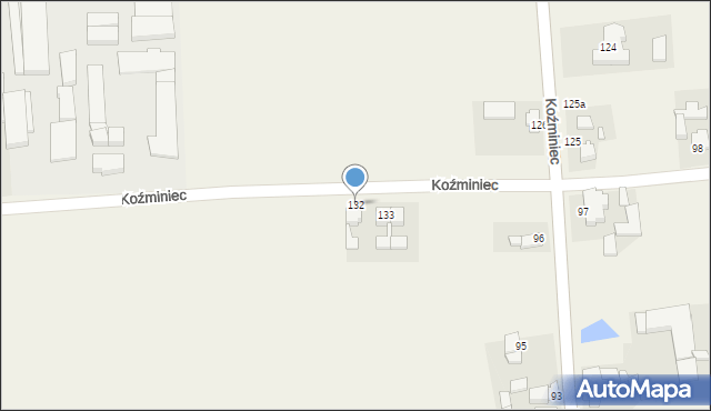 Koźminiec, Koźminiec, 132, mapa Koźminiec