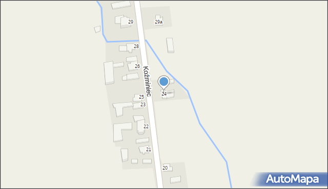 Koźminiec, Koźminiec, 24, mapa Koźminiec