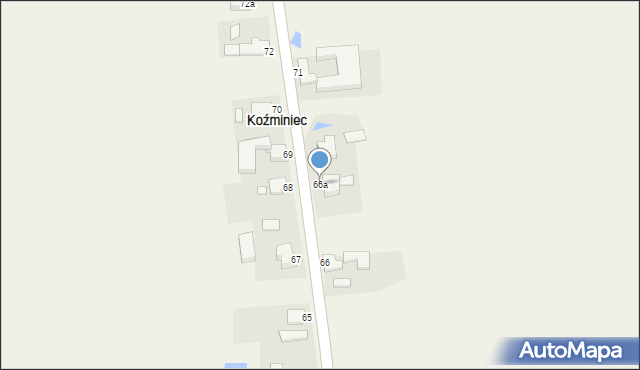 Koźminiec, Koźminiec, 66a, mapa Koźminiec