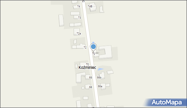 Koźminiec, Koźminiec, 71, mapa Koźminiec