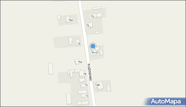 Koźminiec, Koźminiec, 77, mapa Koźminiec