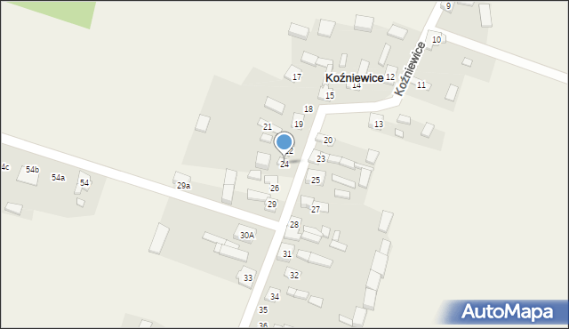 Koźniewice, Koźniewice, 24, mapa Koźniewice