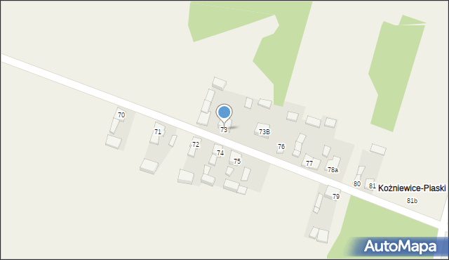 Koźniewice, Koźniewice, 73, mapa Koźniewice