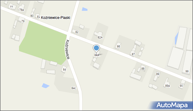 Koźniewice, Koźniewice, 84A, mapa Koźniewice