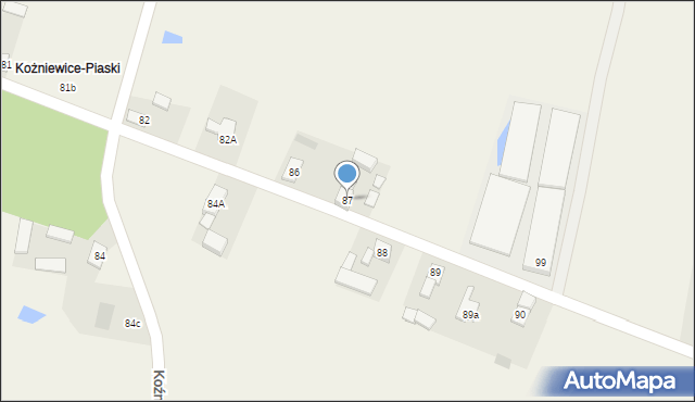 Koźniewice, Koźniewice, 87, mapa Koźniewice