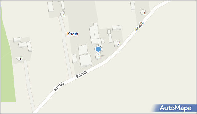 Kozub, Kozub, 3, mapa Kozub