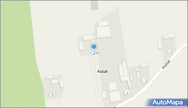 Kozub, Kozub, 4, mapa Kozub