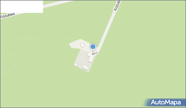Kozubiec, Kozubiec, 1A, mapa Kozubiec