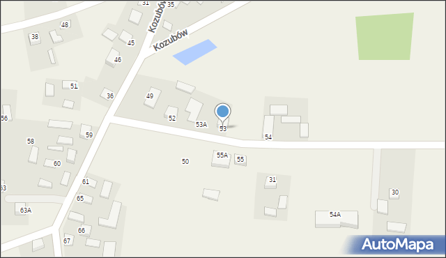 Kozubów, Kozubów, 53, mapa Kozubów