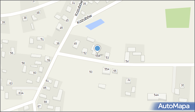 Kozubów, Kozubów, 53A, mapa Kozubów