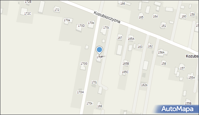 Kozubszczyzna, Kozubszczyzna, 170F, mapa Kozubszczyzna