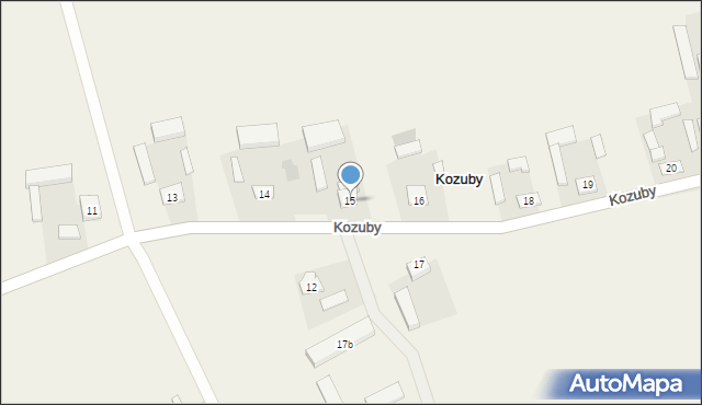 Kozuby, Kozuby, 15, mapa Kozuby