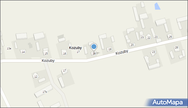 Kozuby, Kozuby, 18, mapa Kozuby