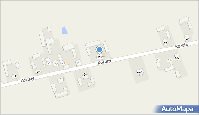 Kozuby, Kozuby, 25a, mapa Kozuby
