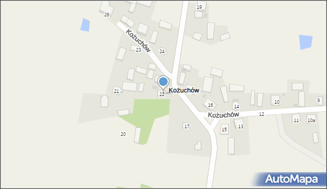 Kożuchów, Kożuchów, 20, mapa Kożuchów