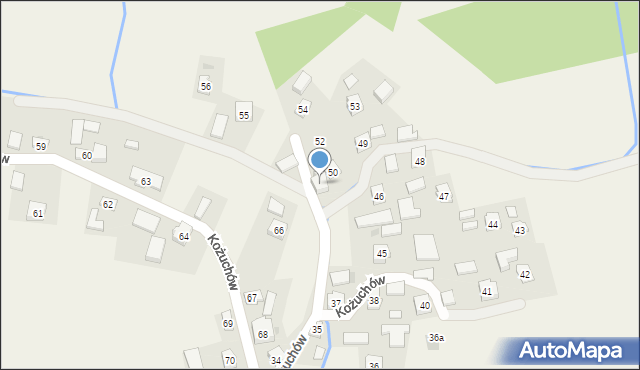 Kożuchów, Kożuchów, 51, mapa Kożuchów