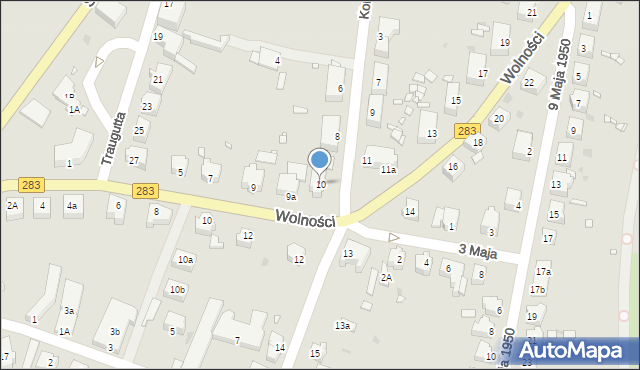 Kożuchów, Konopnickiej Marii, 10, mapa Kożuchów