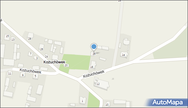 Kożuchówek, Kożuchówek, 16, mapa Kożuchówek