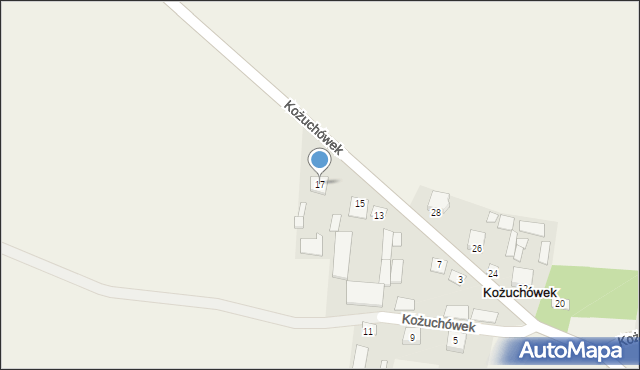 Kożuchówek, Kożuchówek, 17, mapa Kożuchówek