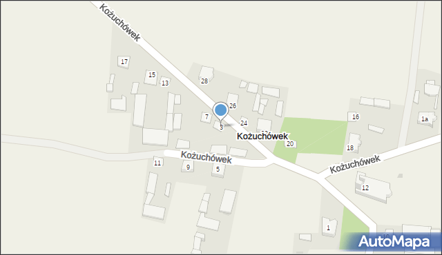 Kożuchówek, Kożuchówek, 3, mapa Kożuchówek