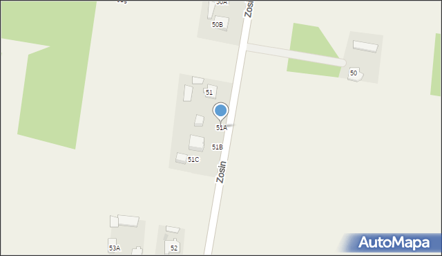 Kożuszki-Parcel, Kożuszki-Parcel, 51A, mapa Kożuszki-Parcel