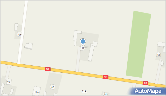 Kożuszki-Parcel, Kożuszki-Parcel, 56, mapa Kożuszki-Parcel