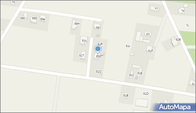 Kożuszki-Parcel, Kożuszki-Parcel, 61p, mapa Kożuszki-Parcel