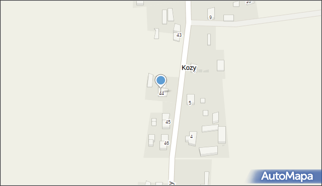 Kozy, Kozy, 44, mapa Kozy