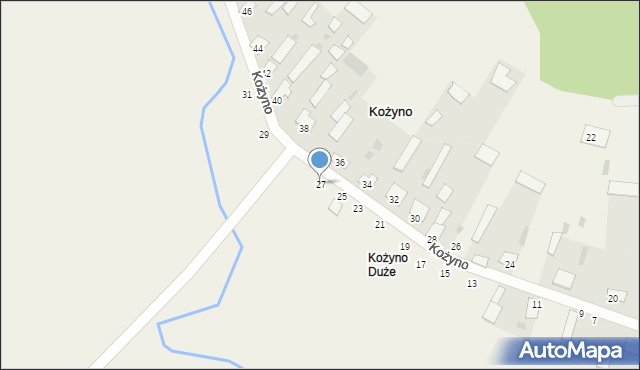 Kożyno, Kożyno, 27, mapa Kożyno