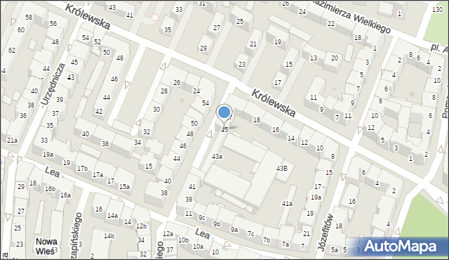 Kraków, Konarskiego Stanisława, 45, mapa Krakowa