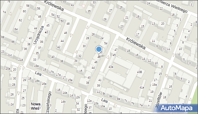 Kraków, Konarskiego Stanisława, 48, mapa Krakowa