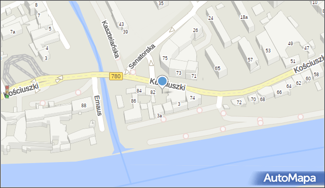 Kraków, Kościuszki Tadeusza, gen., 80, mapa Krakowa