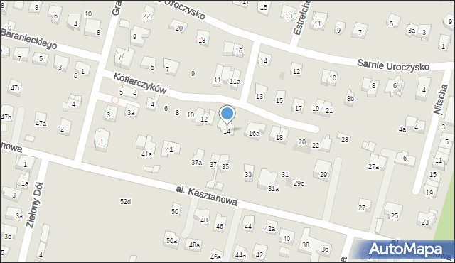 Kraków, Kotlarczyków Jana i Józefa, 14, mapa Krakowa