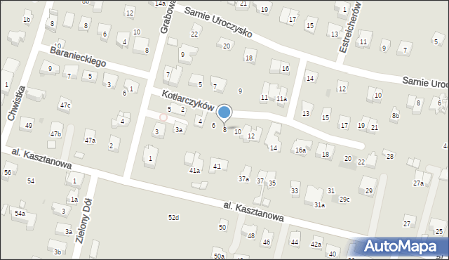 Kraków, Kotlarczyków Jana i Józefa, 8, mapa Krakowa