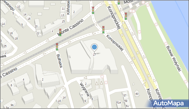 Kraków, Konopnickiej Marii, 17, mapa Krakowa