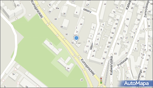 Kraków, Konopnickiej Marii, 92d, mapa Krakowa