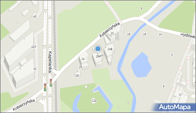 Kraków, Kobierzyńska, 24A, mapa Krakowa