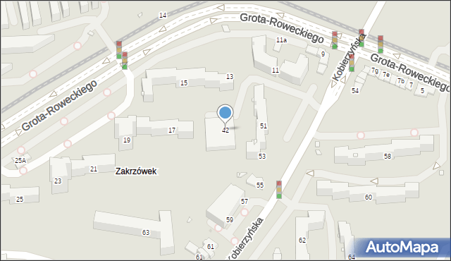 Kraków, Kobierzyńska, 42, mapa Krakowa