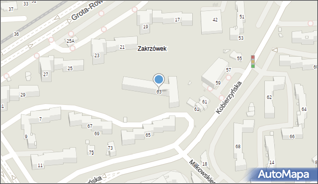 Kraków, Kobierzyńska, 63, mapa Krakowa