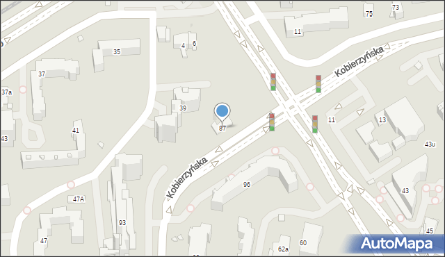 Kraków, Kobierzyńska, 87, mapa Krakowa