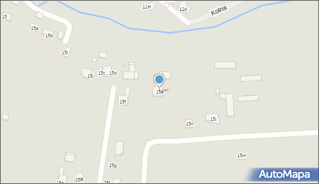 Kraków, Kolna, 15e, mapa Krakowa