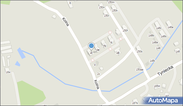 Kraków, Kolna, 4c, mapa Krakowa