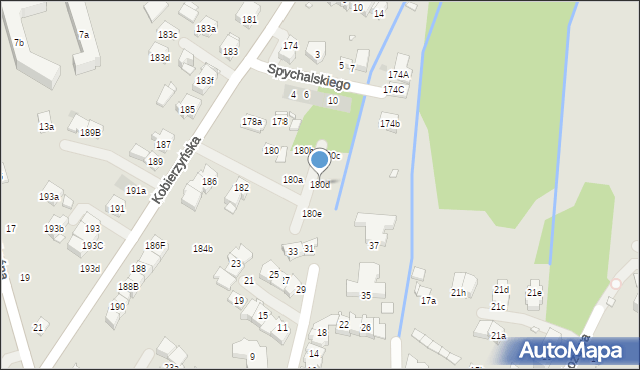 Kraków, Kobierzyńska, 180d, mapa Krakowa