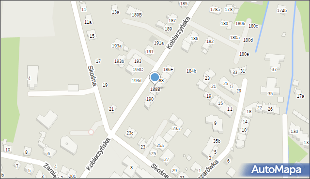 Kraków, Kobierzyńska, 188B, mapa Krakowa