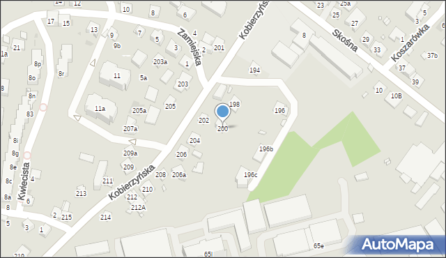 Kraków, Kobierzyńska, 200, mapa Krakowa