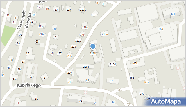 Kraków, Kobierzyńska, 218b, mapa Krakowa