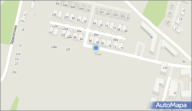 Kraków, Komuny Paryskiej, 130a, mapa Krakowa
