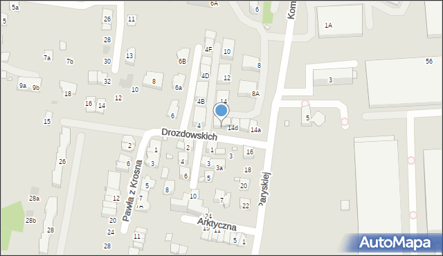 Kraków, Komuny Paryskiej, 14e, mapa Krakowa