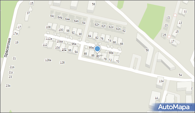 Kraków, Komuny Paryskiej, 80, mapa Krakowa